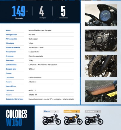 W 150 FICHA